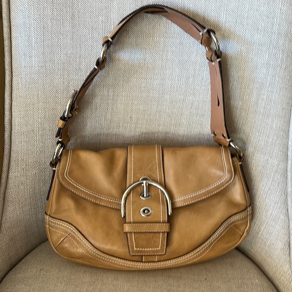 Tan Leather Coach Purse